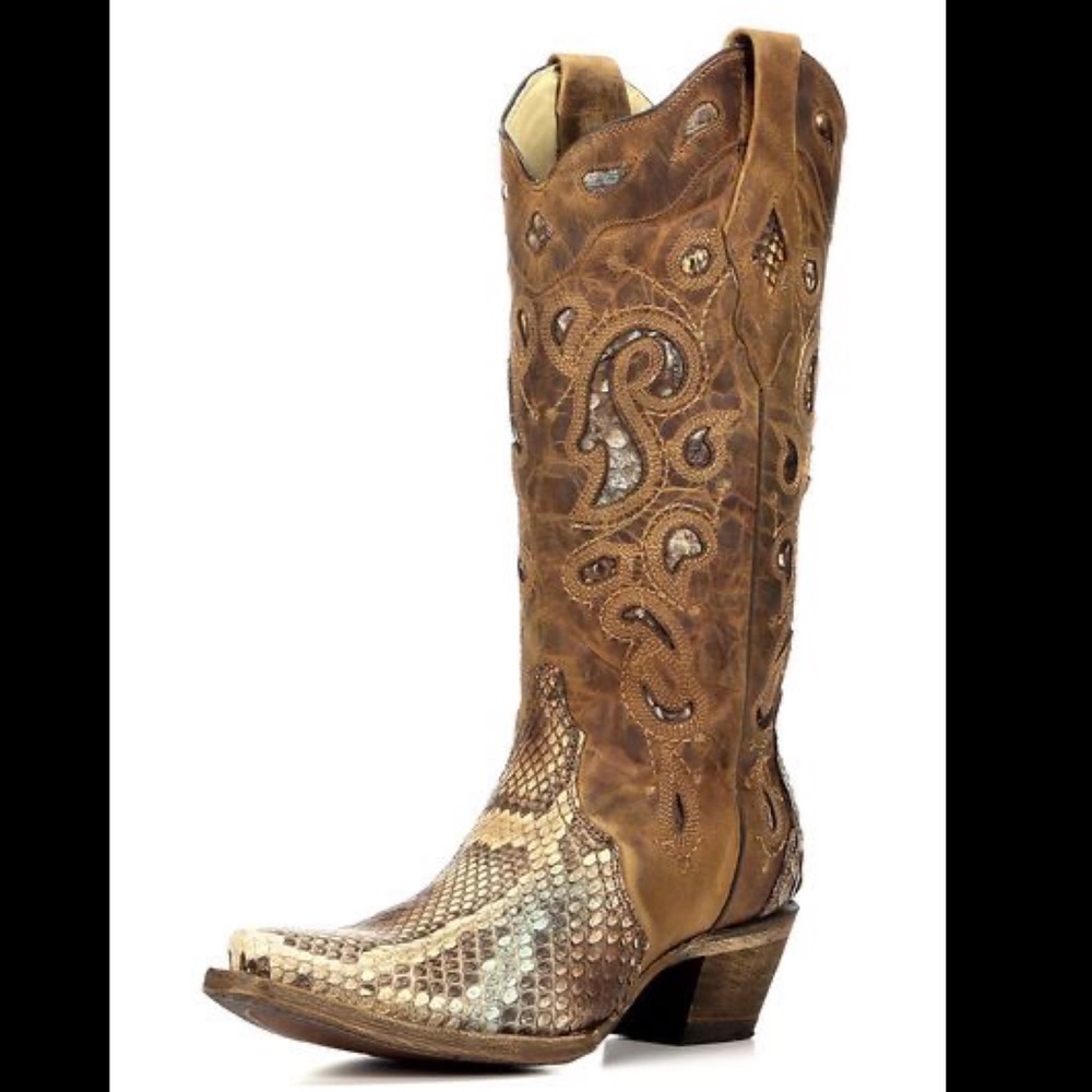Never Worn Corral Python Inlay Boots
